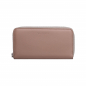 Preview: Large zip-around wallet made from taupe calf leather